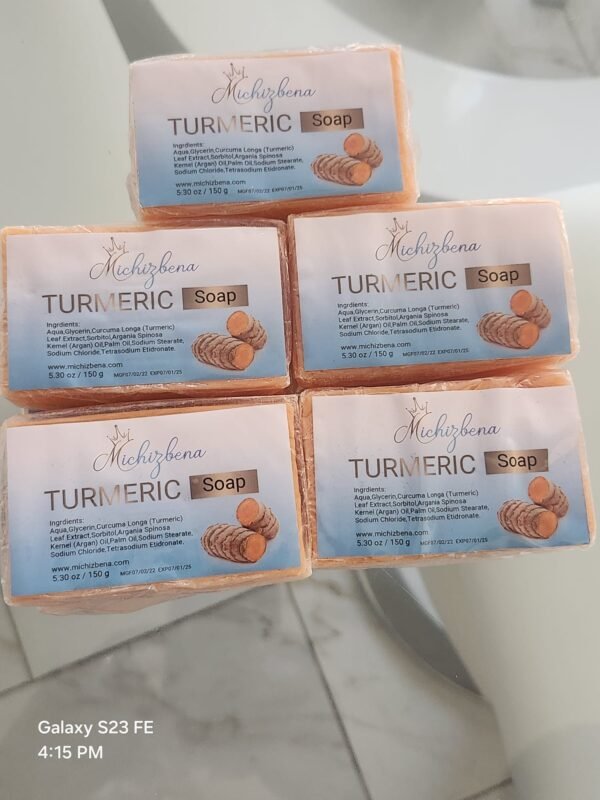 10 Piece Michizbena All Natural Tumeric Soap - Image 2