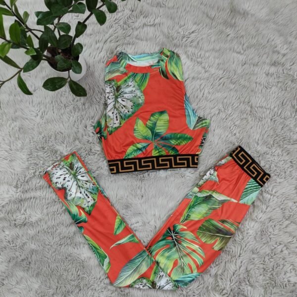 Echione Women Crop Tops And Leggings 2piece set - Image 3