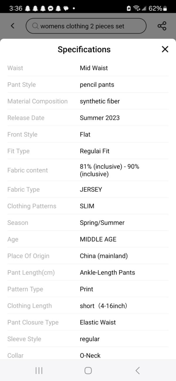 Echione Women Crop Tops And Leggings 2piece set - Image 7